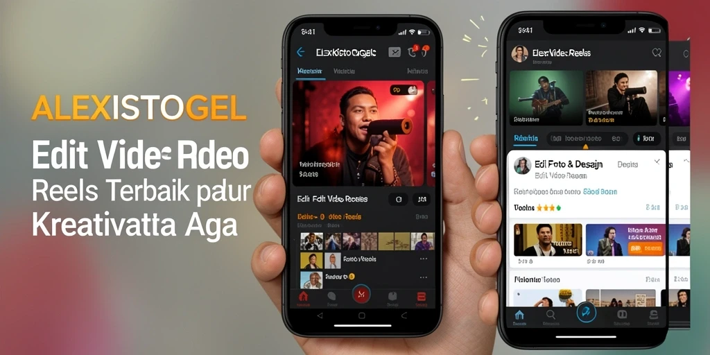 Tampilan antarmuka ALEXISTOGEL untuk edit video Reels yang menarik.