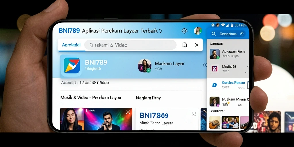 Tampilan antarmuka aplikasi perekam layar BNI789 yang user-friendly.