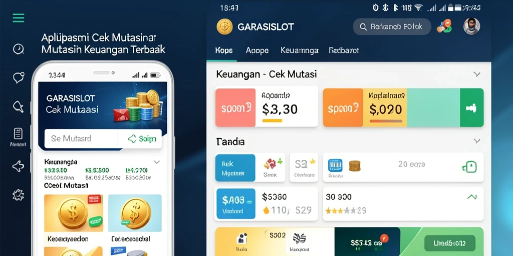 Tampilan antarmuka GARASISLOT untuk cek mutasi transaksi.