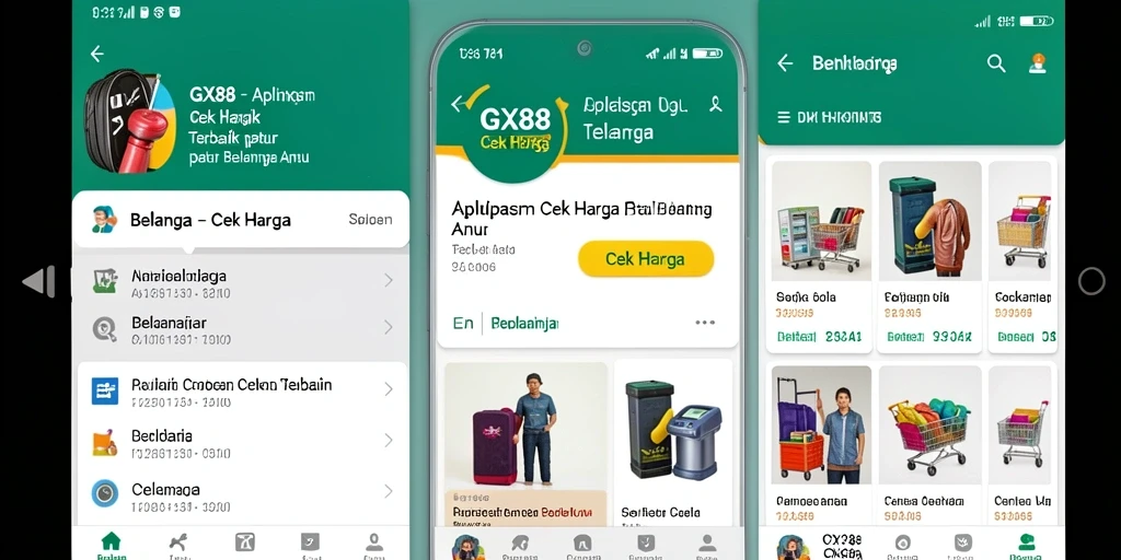 Tampilan antarmuka aplikasi Cek Harga GX88 yang intuitif dan ramah pengguna.