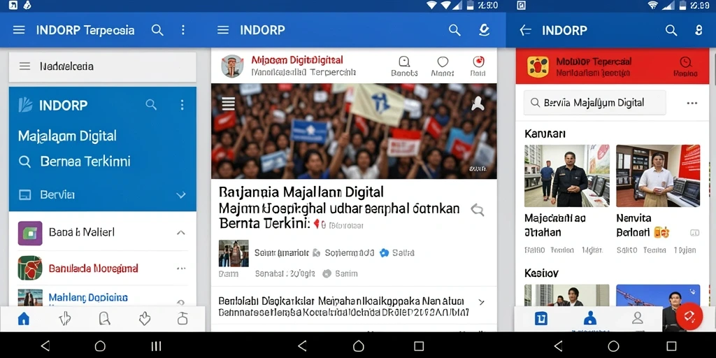 Antarmuka aplikasi INDORP yang menarik dan fungsional.