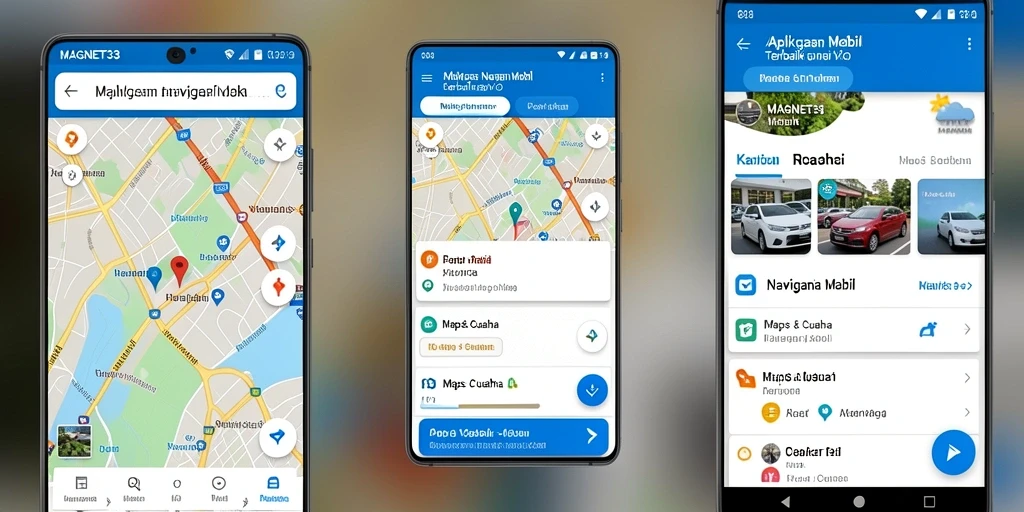 Antarmuka MAGNET33 yang intuitif untuk navigasi mobil.
