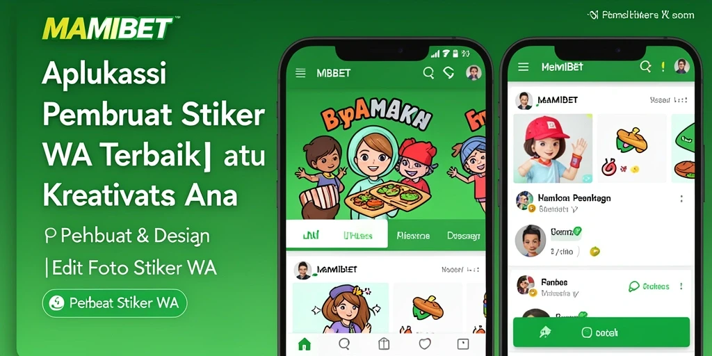 Tampilan antarmuka MAMIBET untuk pembuat stiker WA yang intuitif dan menarik.