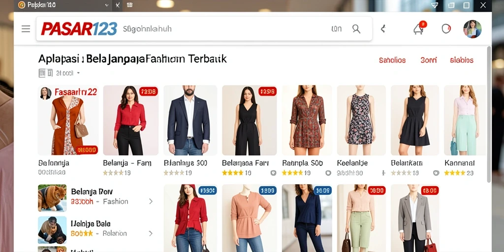 Tampilan antarmuka aplikasi PASAR123 yang modern dan menarik.