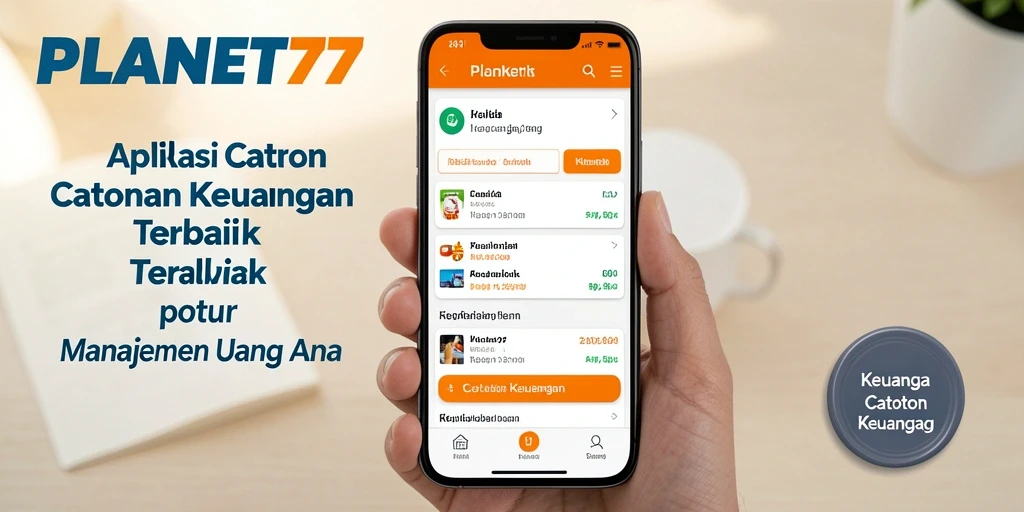 Antarmuka aplikasi <strong>PLANET77</strong> yang sederhana dan intuitif untuk Catatan Keuangan.