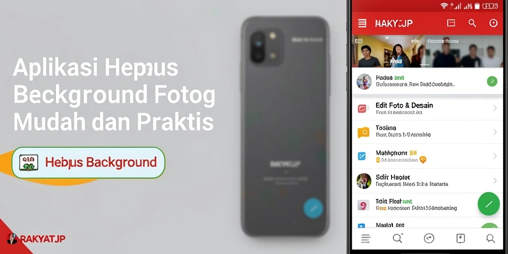 Antarmuka RAKYATJP menampilkan fungsi Hapus Background yang intuitif.