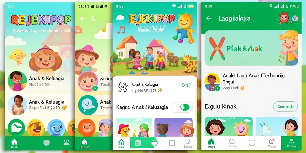 Antarmuka lucu dan ramah anak dari aplikasi REJEKIPOP.