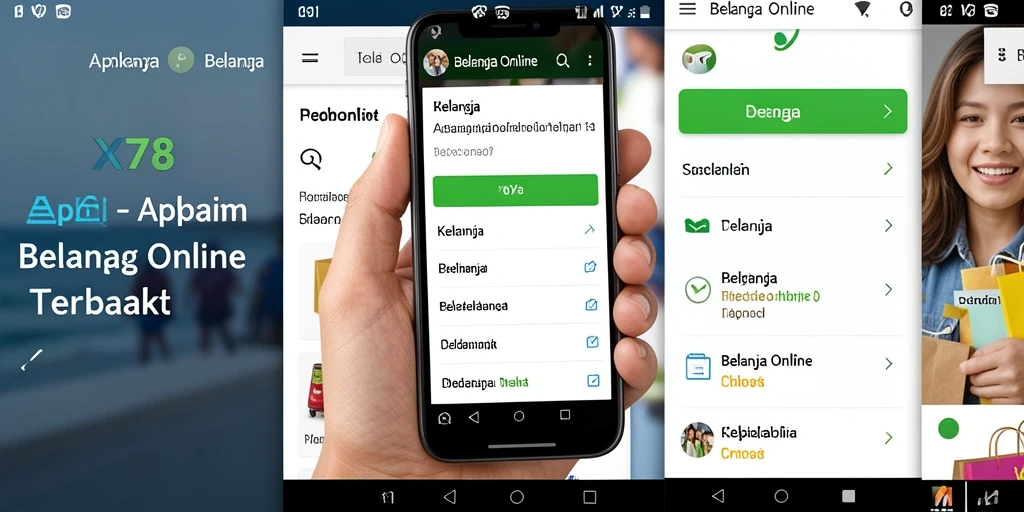 Antarmuka utama aplikasi X78 untuk Belanja Online yang menarik dan mudah digunakan.
